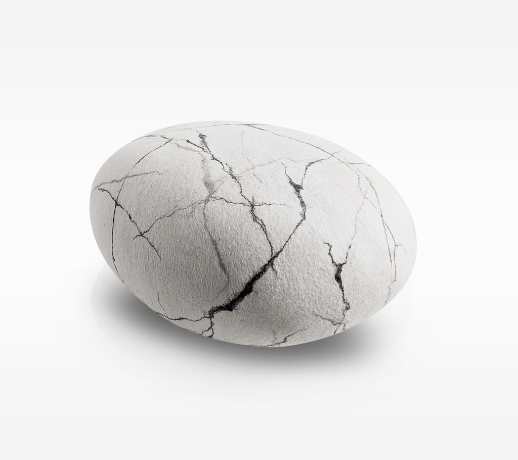 Пуф-камень "Белый мрамор"