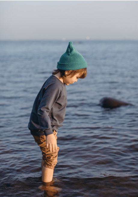 Хлопковая шапка цвет морской волны