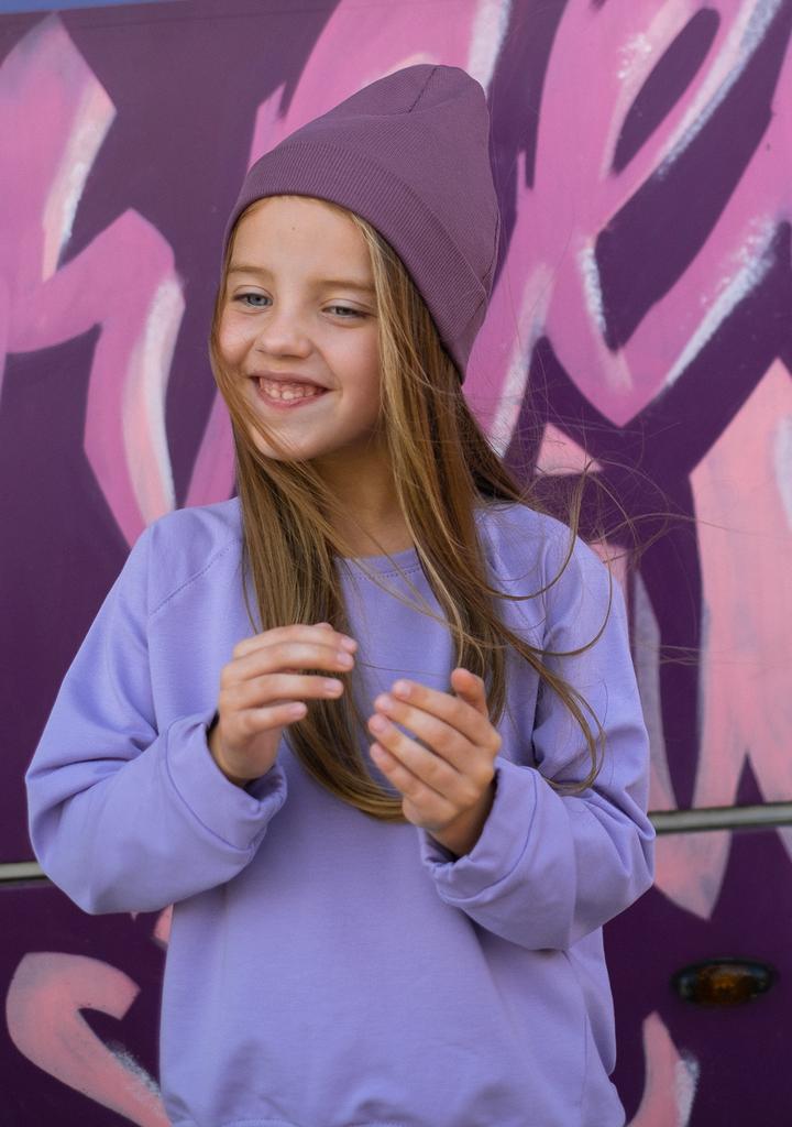 Свитшот оверсайз сиреневый