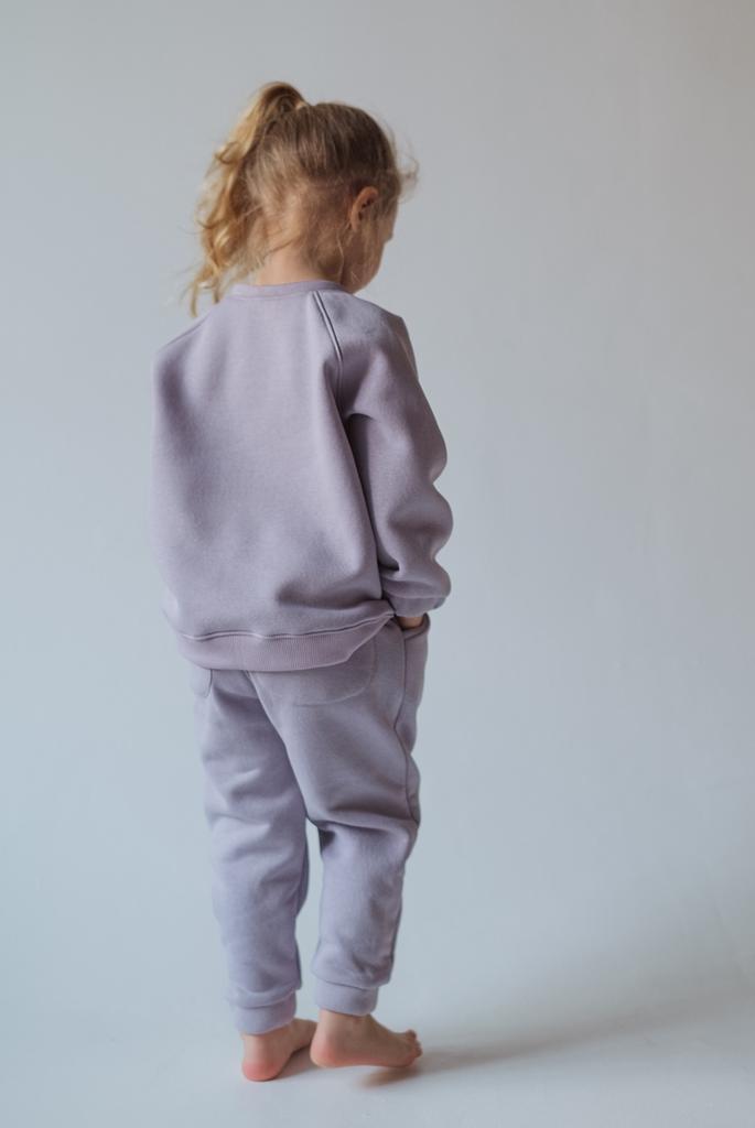 Трикотажный костюм нежно-сиреневый (с начёсом)