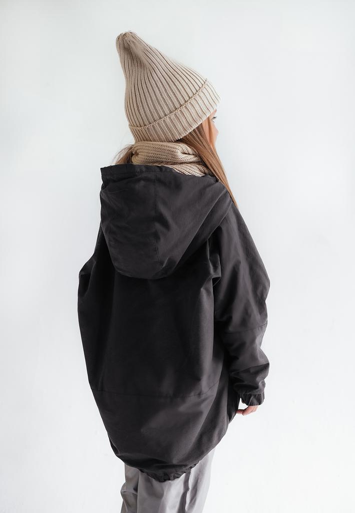 Парка детская черная