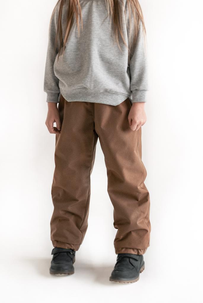 Утеплённые брюки коричневые (мембрана)