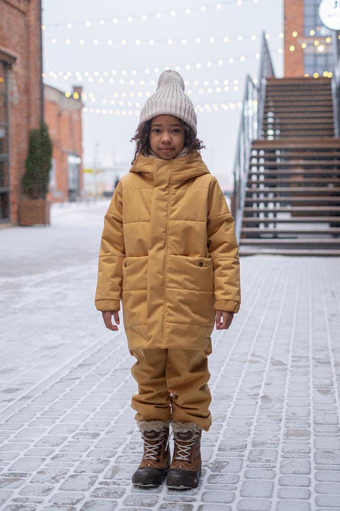 Куртка утеплённая желто-горчичная (мембрана)