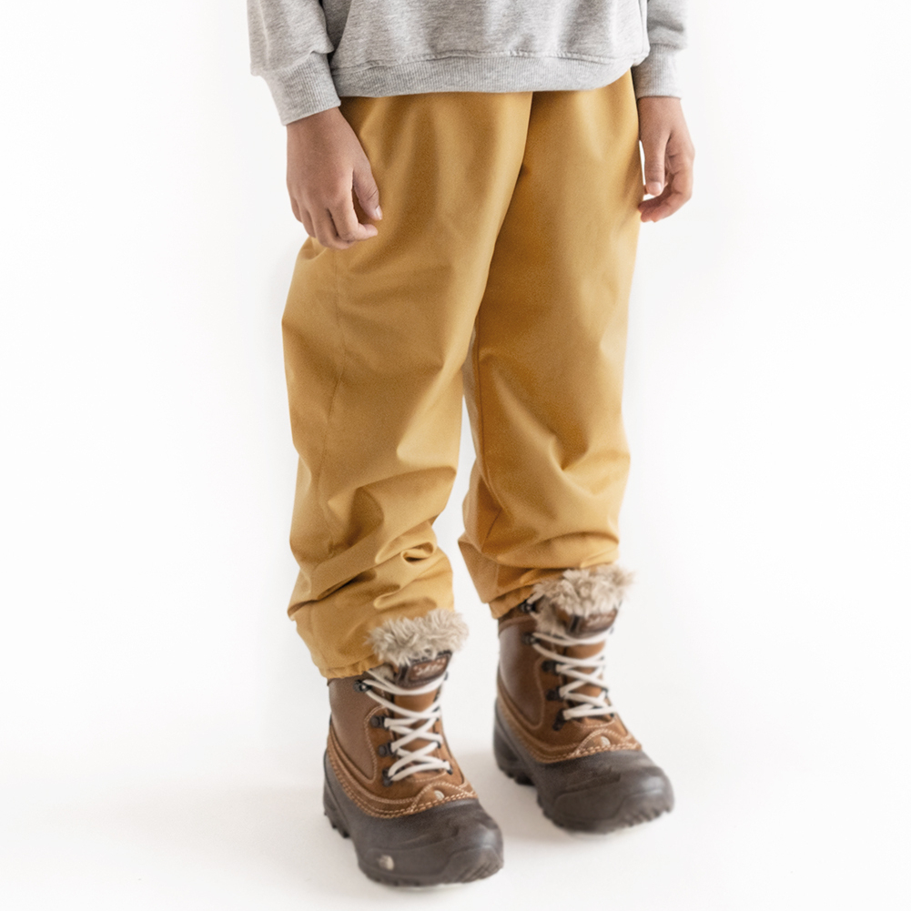 Утеплённые брюки желто-горчичные (мембрана)