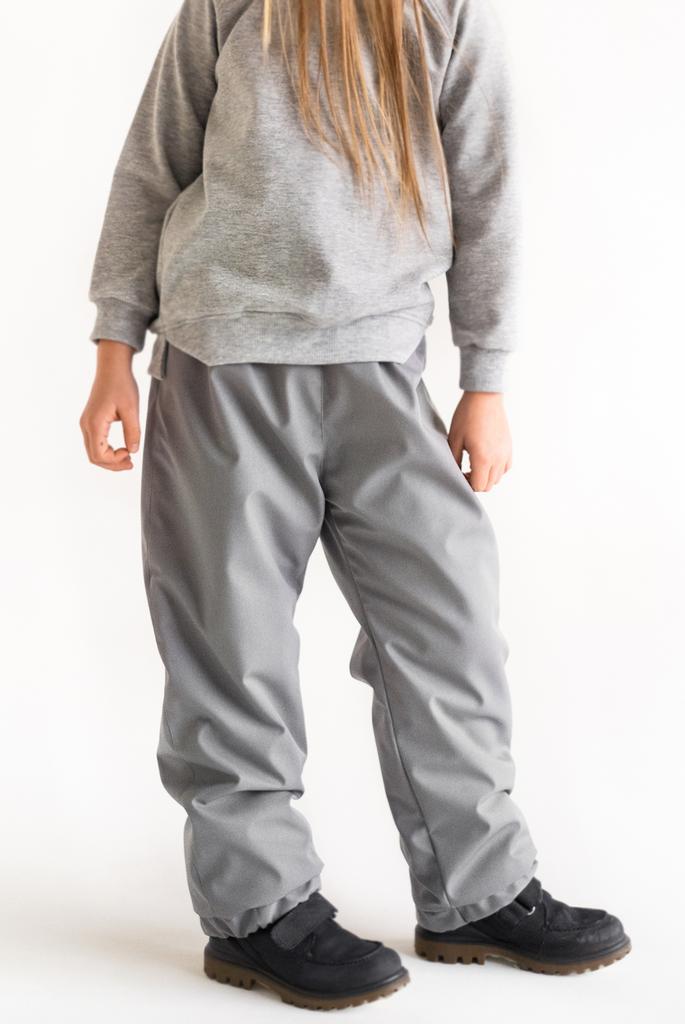 Утеплённые брюки серые (мембрана)