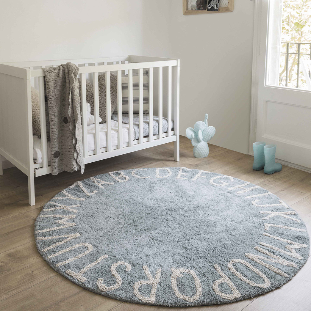 Ковер круглый Алфавит Round ABC (голубой) 150R