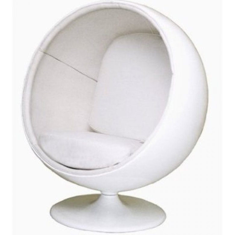 Кресло Eero Ball, белая шерсть