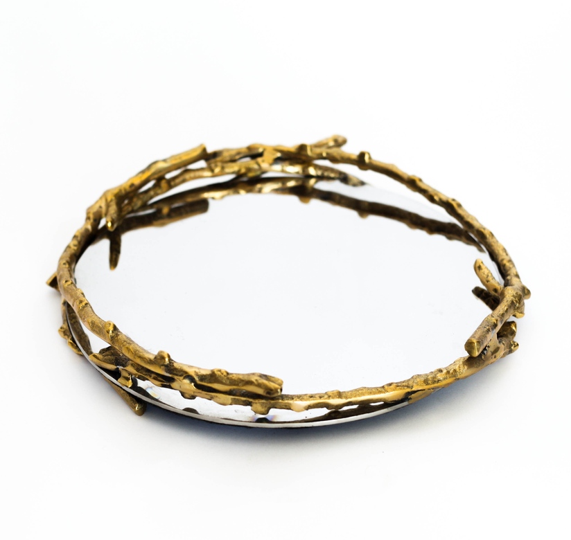 Поднос зеркальный овальный 42 см