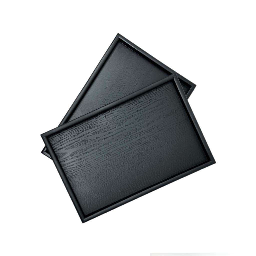 Поднос дерево черный 30х20 см