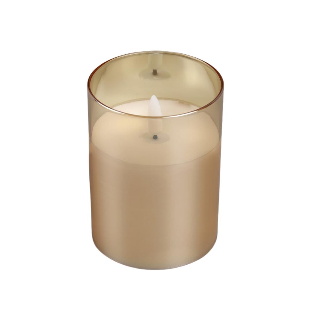 Светодиодная свеча золотистая