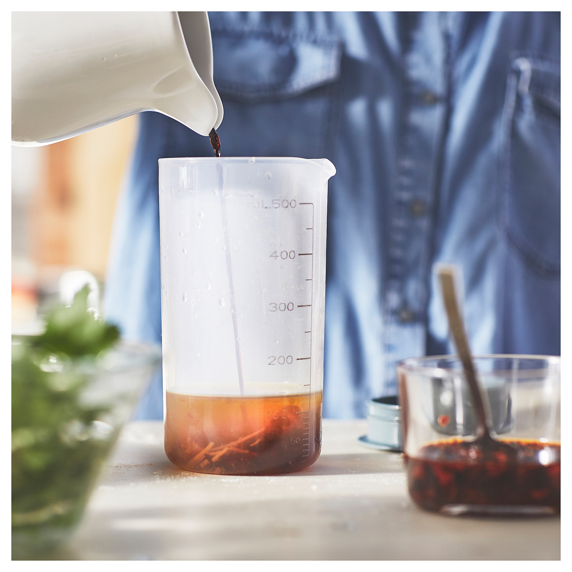 STANDARDMATT IKEA Ölçmə qabı, mavi, 500 ml