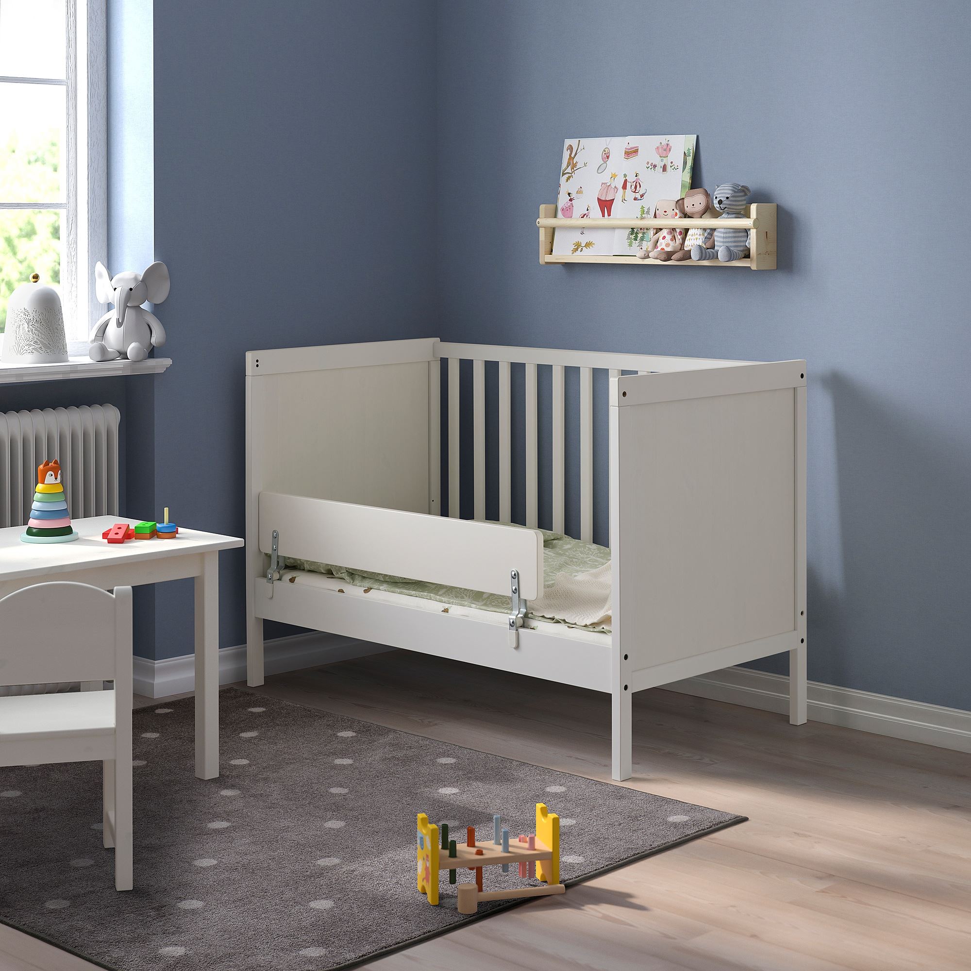 NATTAPA IKEA Uşaq çarpayısı üçün bort, ağ, 96x15 sm