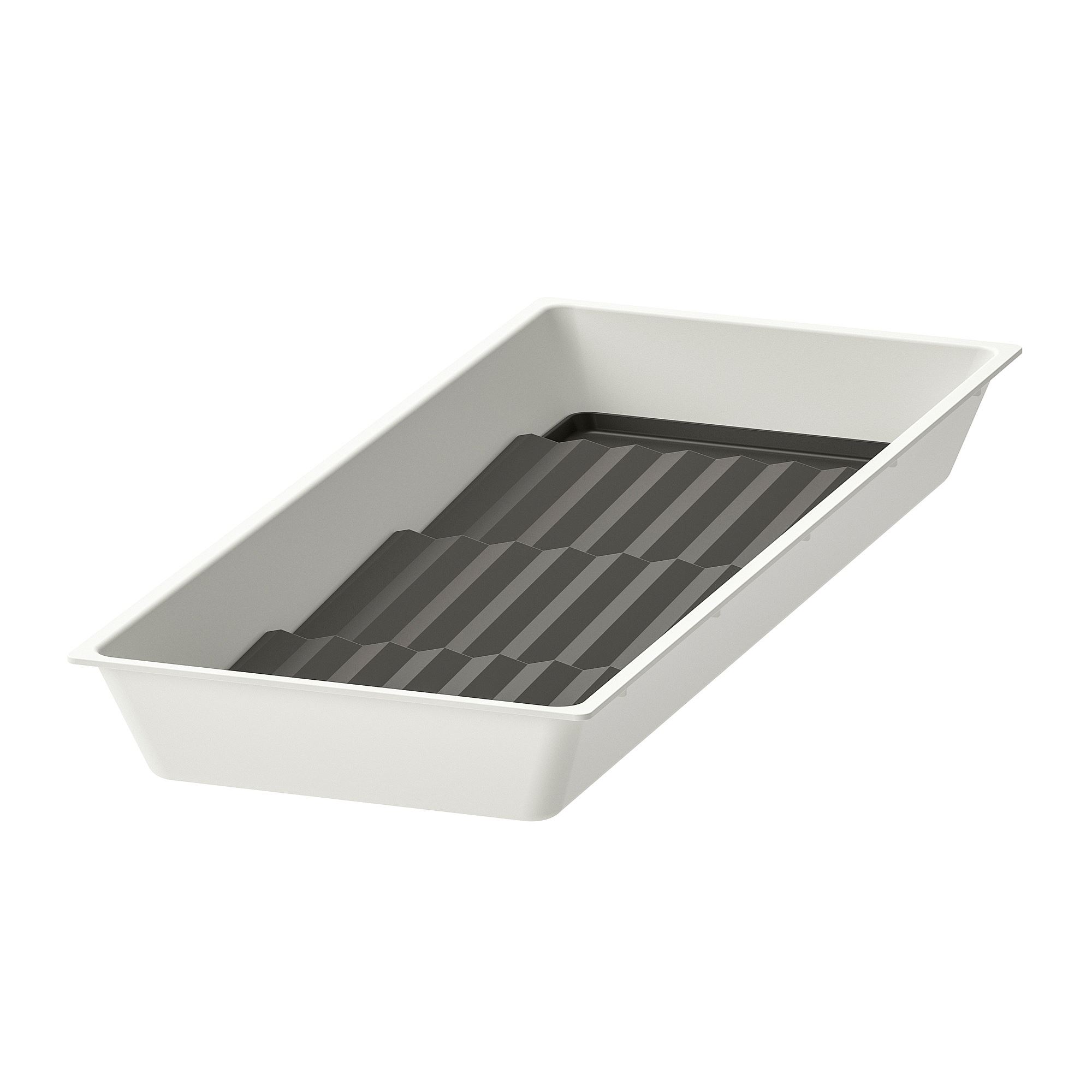 UPPDATERA IKEA Ədviyyat qabı üçün lotok, ağ-antrasit, 20x50 sm
