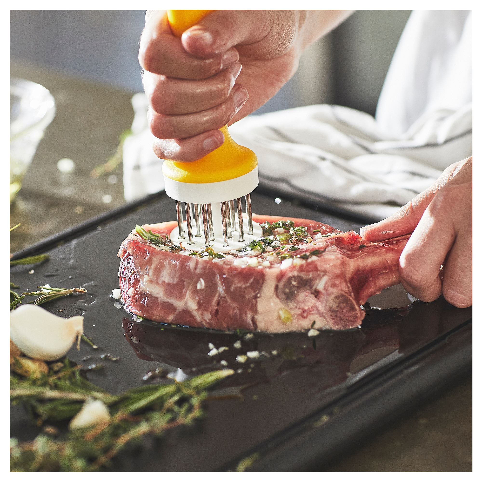 UPPFYLLD IKEA Ət yumşaldıcı, sarı-yaşıl, 2 əşya