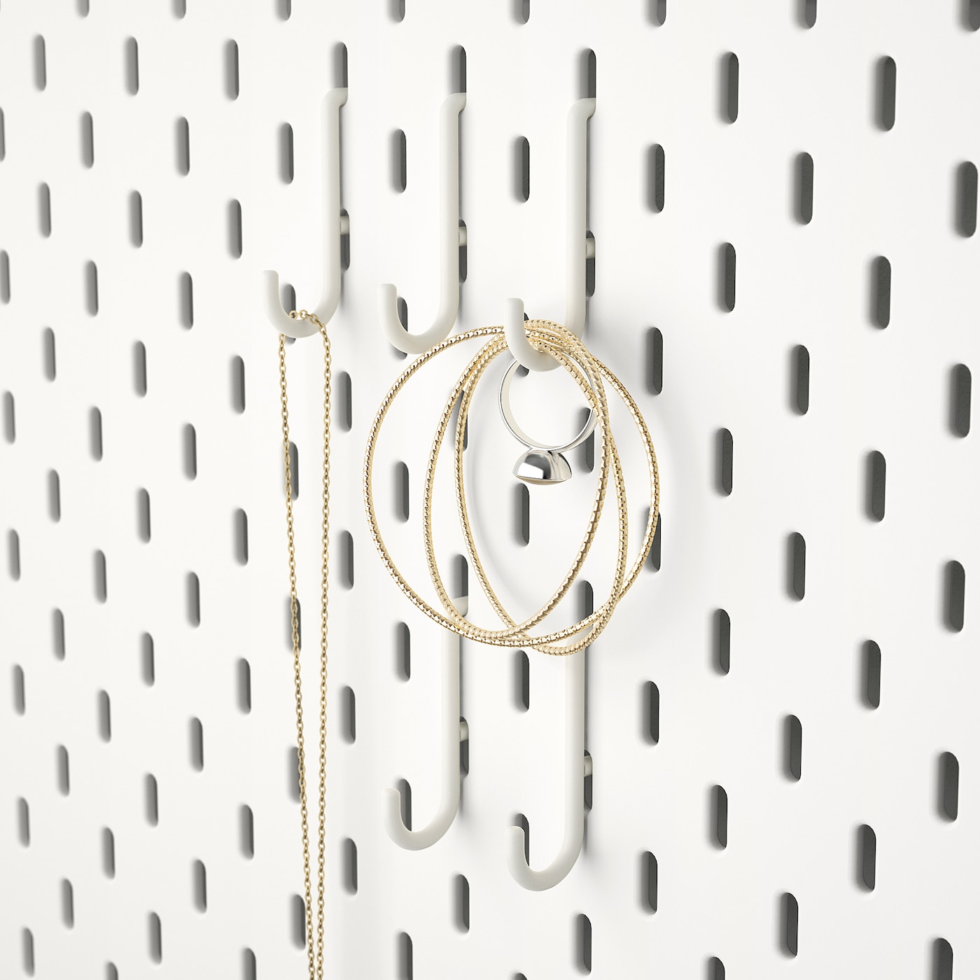 SKADIS IKEA СКОДИС Qarmaq, ağ, 2.5x6 sm, 5 ədəd