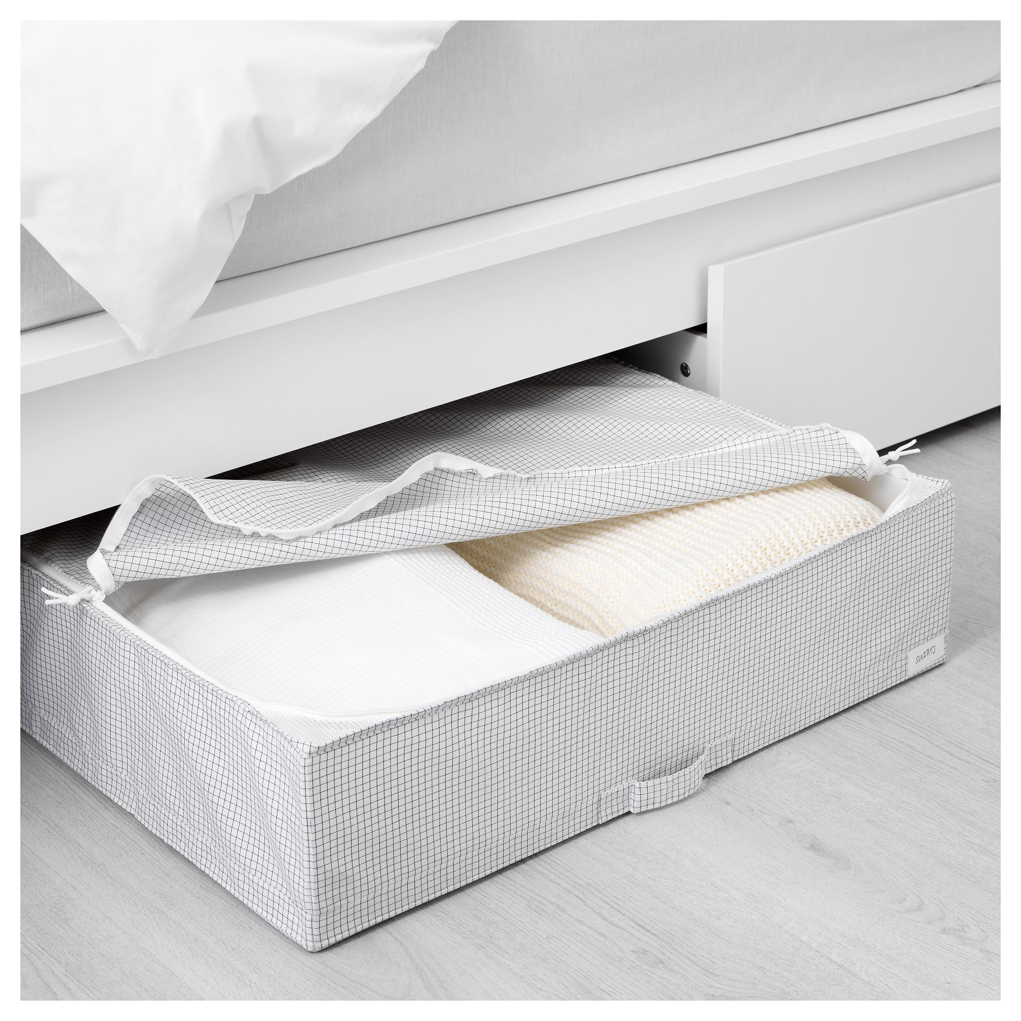 STUK IKEA СТУК Сумка для хранения, белый/серый 71x51x18 см