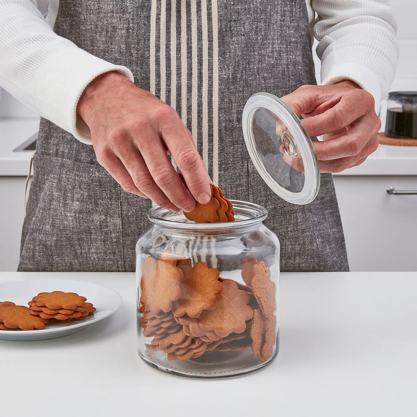 VARDAGEN IKEA ВАРДАГЕН Qapaqlı banka, şəffaf şüşə 1.9 lt.