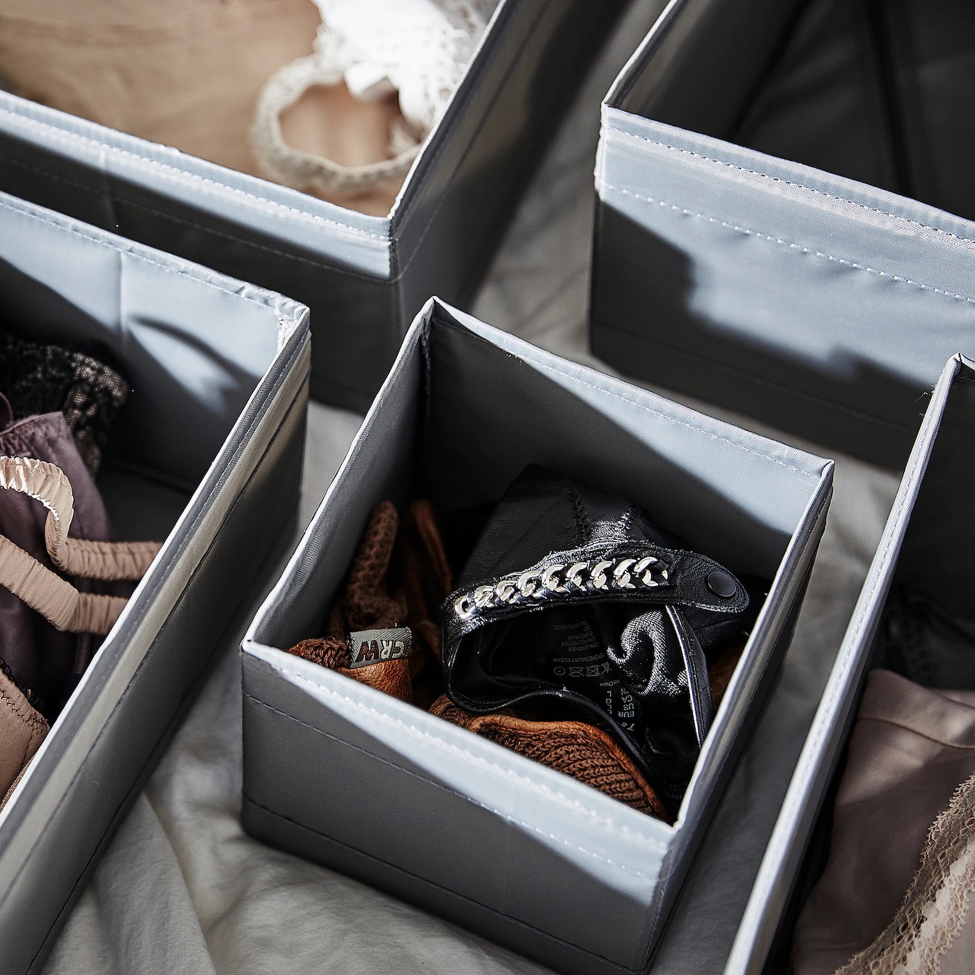 SKUBB IKEA Qutu dəsti, 6 əd., tünd-boz