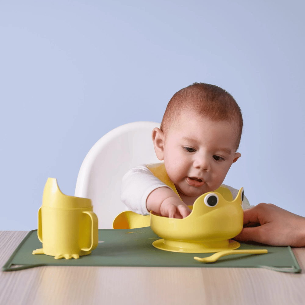 MATA IKEA Uşaq üçün qab dəsti, açıq sarı