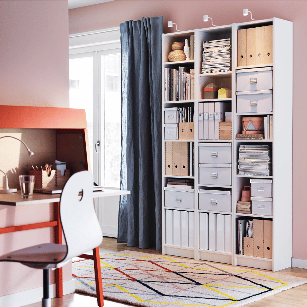 BILLY IKEA Kitab rəfi, ağ, 40×28×202 sm