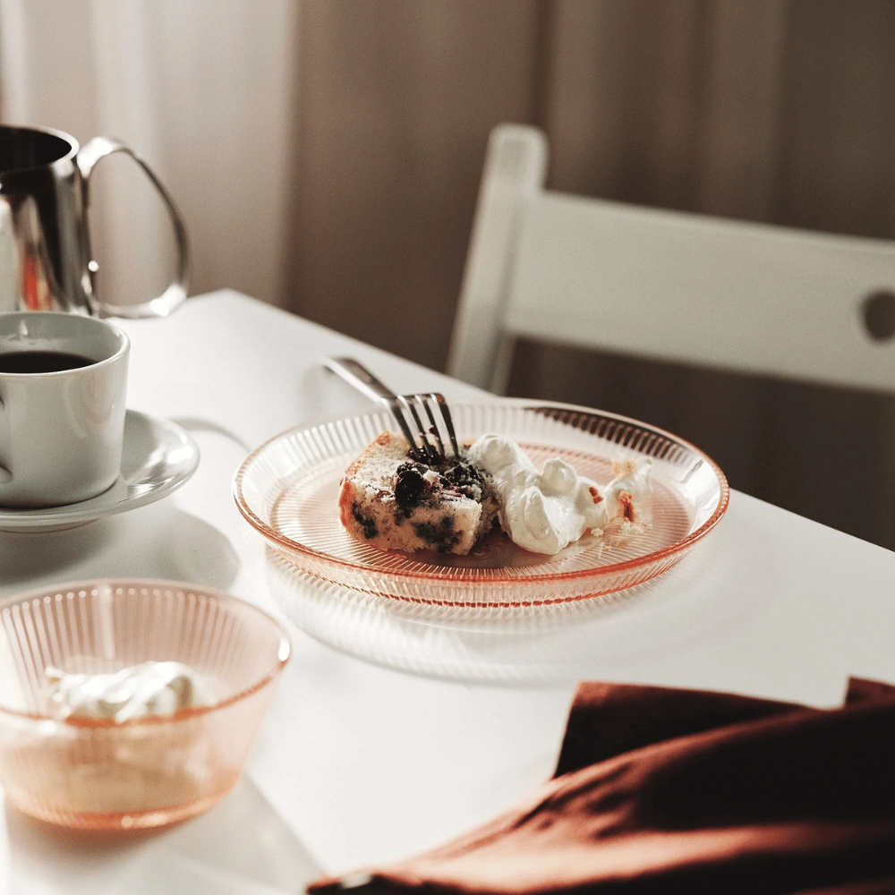 HAVSGADDA IKEA Desert boşqabı, zolaq - naxışlı/çəhrayı, 21 sm