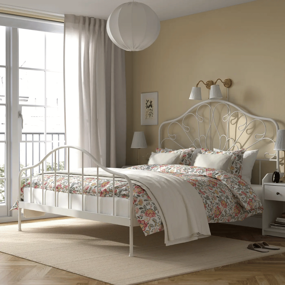 MELLGRUND IKEA Çarpayı karkası, ağ/luroy, 180x200 sm