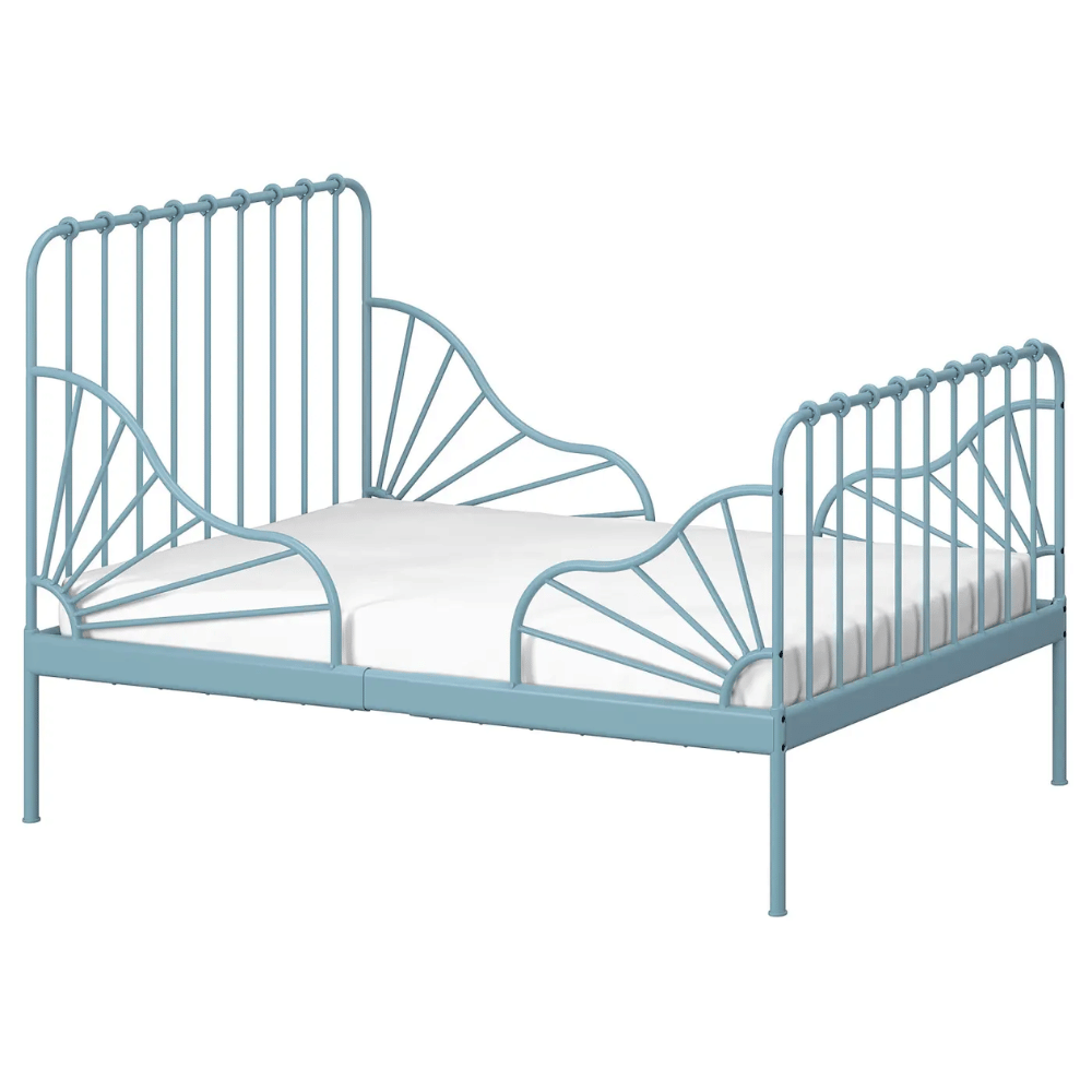 MINNEN/LUROY IKEA Uzunluğu tənzimlənən çarpayı, bozumtul-göy 80x200 sm