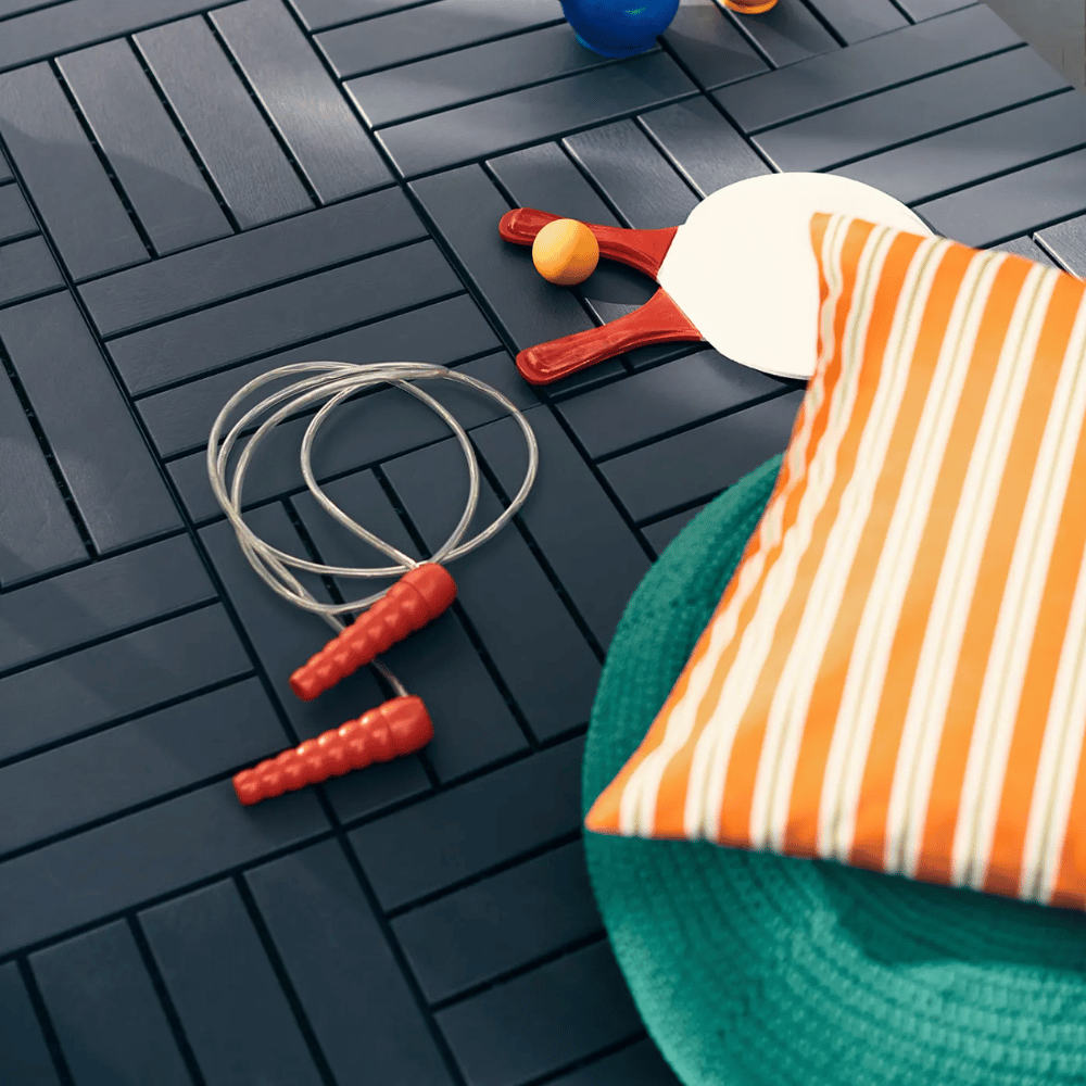 RUNNEN IKEA Yer döşəməsi, tünd boz, 0.81 m²