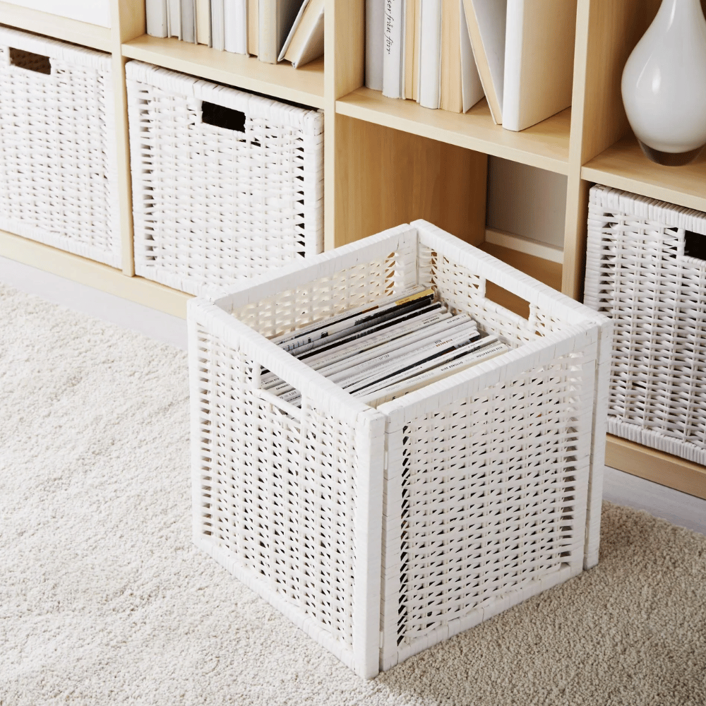 BRANAS IKEA Səbət, söyüd budağı, ağ, boyalı, 32x34x32 sm