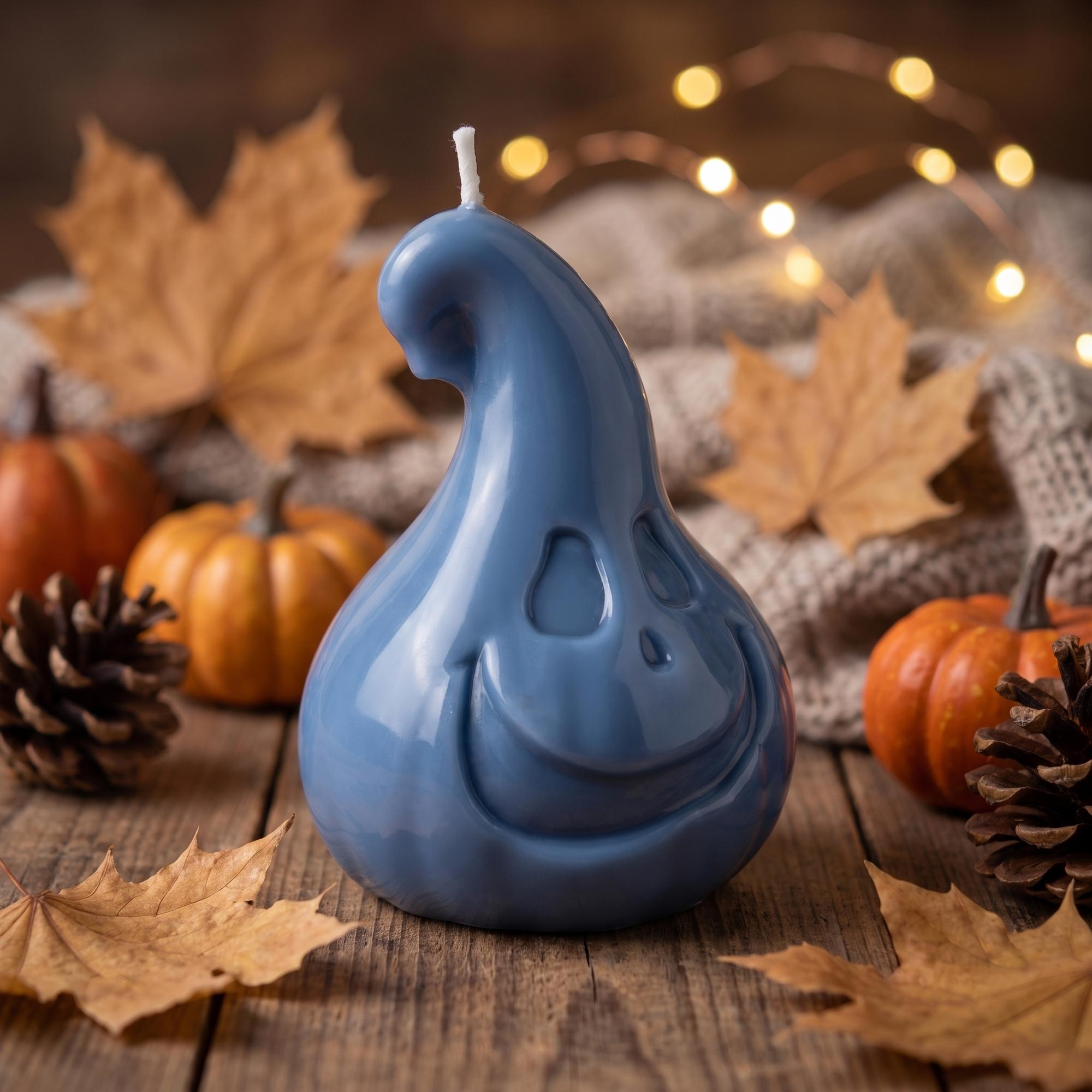 Dekorativ şam, halloween balqabağı, göy