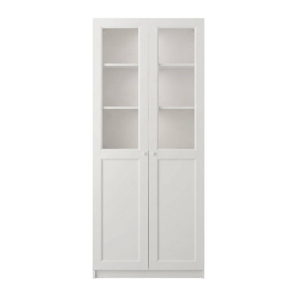 Stellaj SCANDI HOME şüşə qapılı, ağ