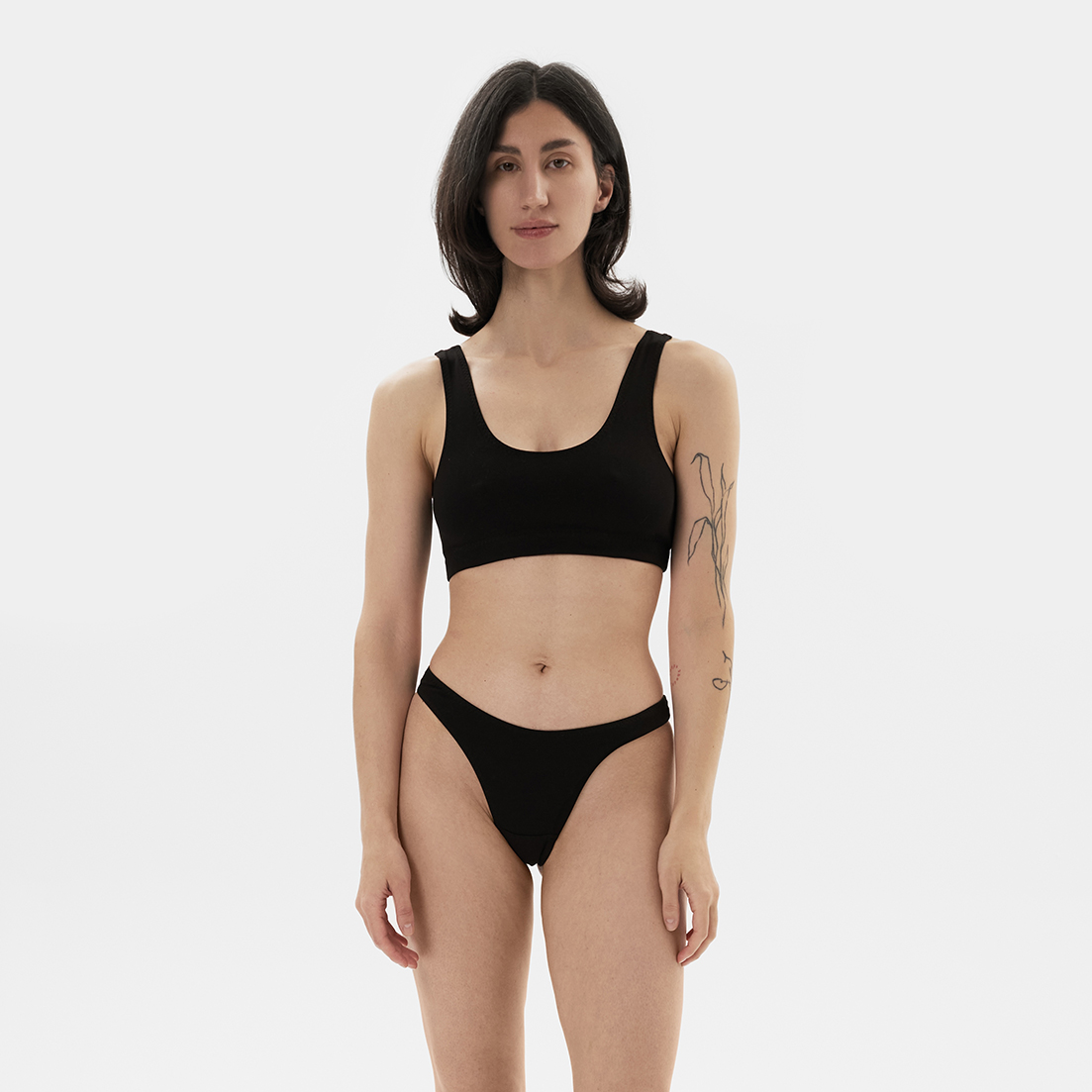 Стринги Офисный чёрный