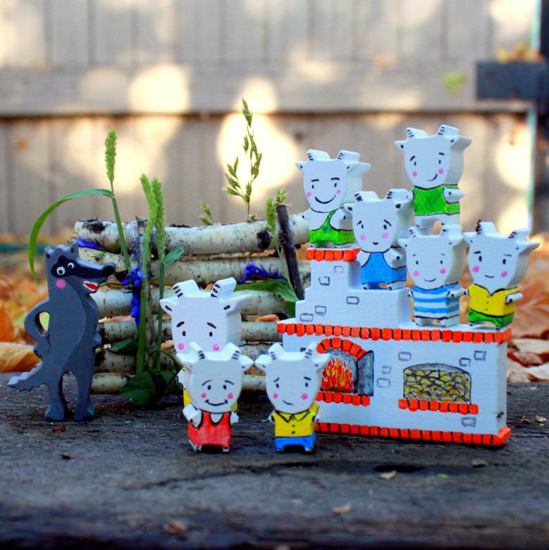 Набор "Волк и семеро козлят" Детская классика Персонажи сказок