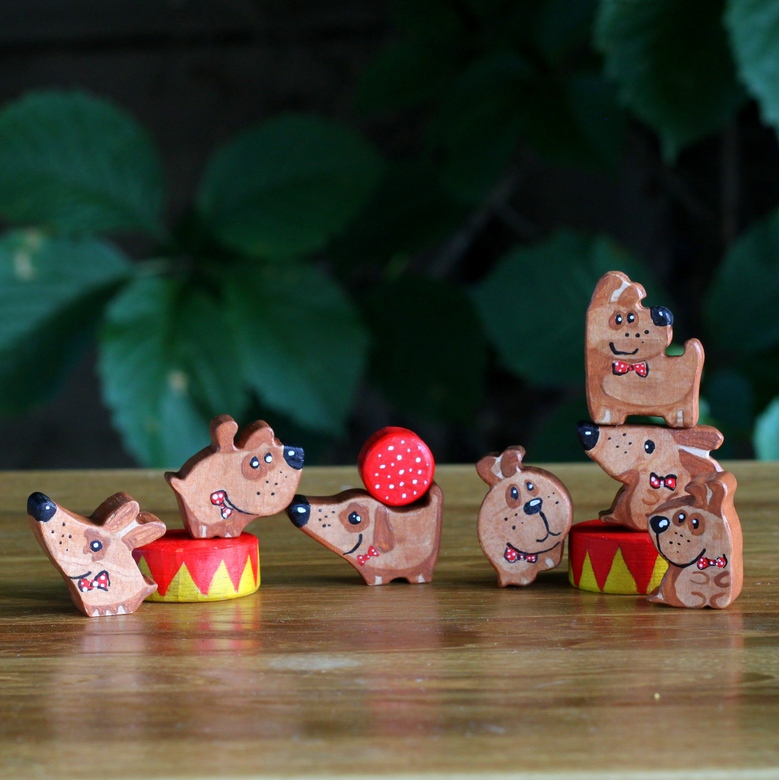 Набор-балансир "Цирковые собаки" Играем в цирк Деревянные игрушки