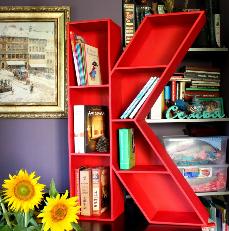 Буква-полка К Цвет Красный