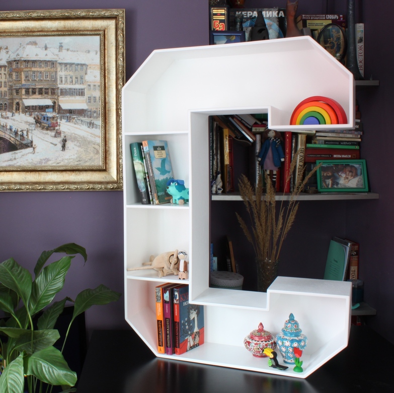 Буква-полка С Цвет Белый