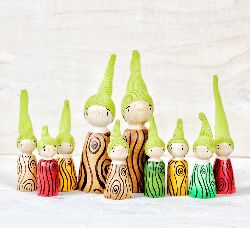 Весенняя семейка гномов-ростков