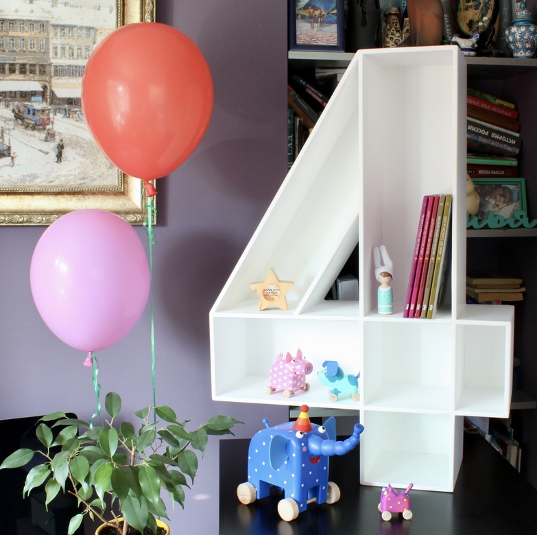 Цифра-полка 4 Белая