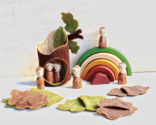 Лесные желуди Осенний набор. Большой игровой набор Монтессори