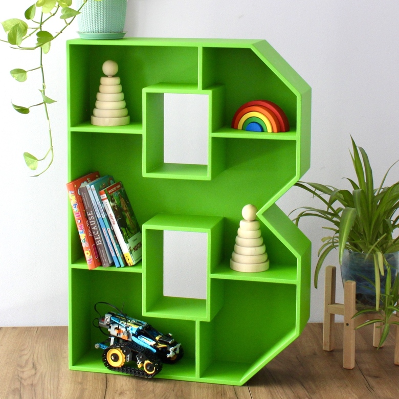 Буква-полка В Цвет Ярко-зеленый