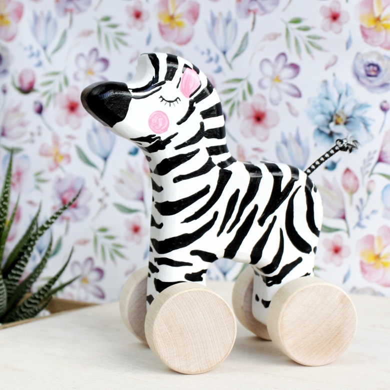 Зебра на колесиках для самых маленьких Серия "Животные Африки"