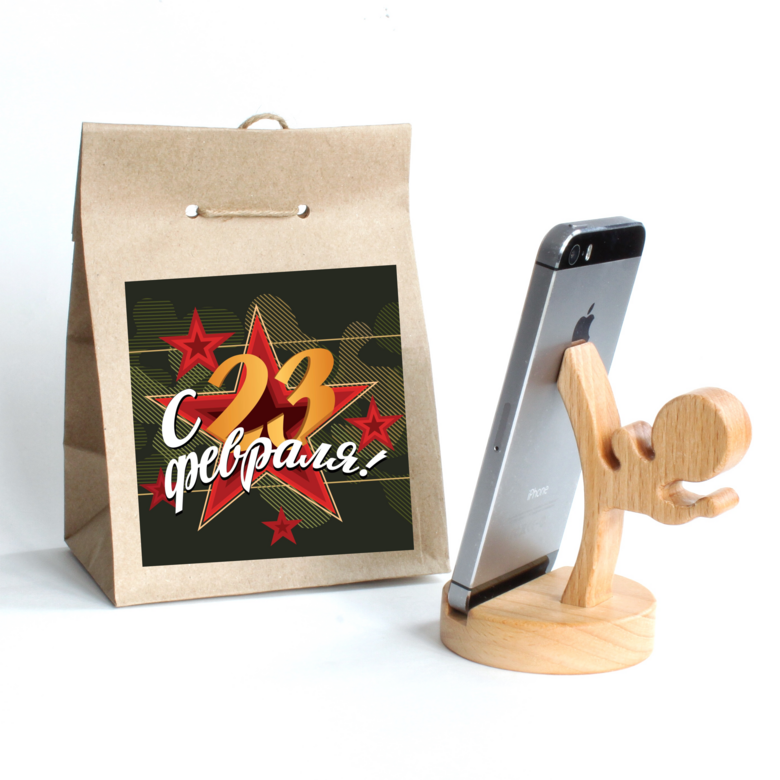 подставка для телефона, подставка каратист, деревянная подставка, подарок на 23 февраля, подарок сыну