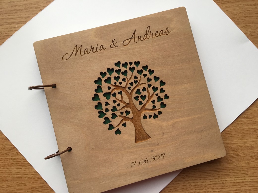 Деревянная книга пожеланий "Семейное Дерево"