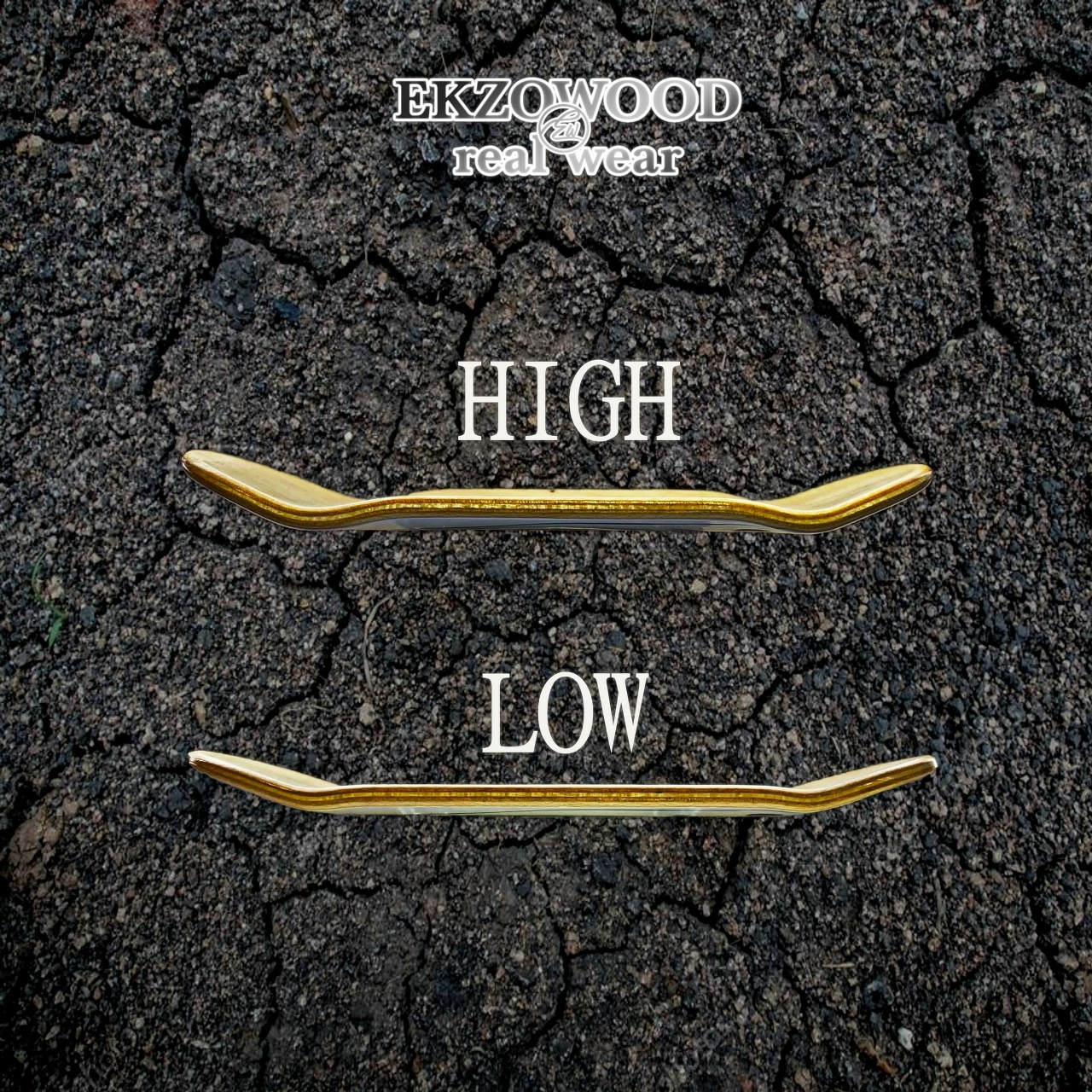 Дека фингерборд Ekzo Wood - Font Low Boxy 32*97 мм