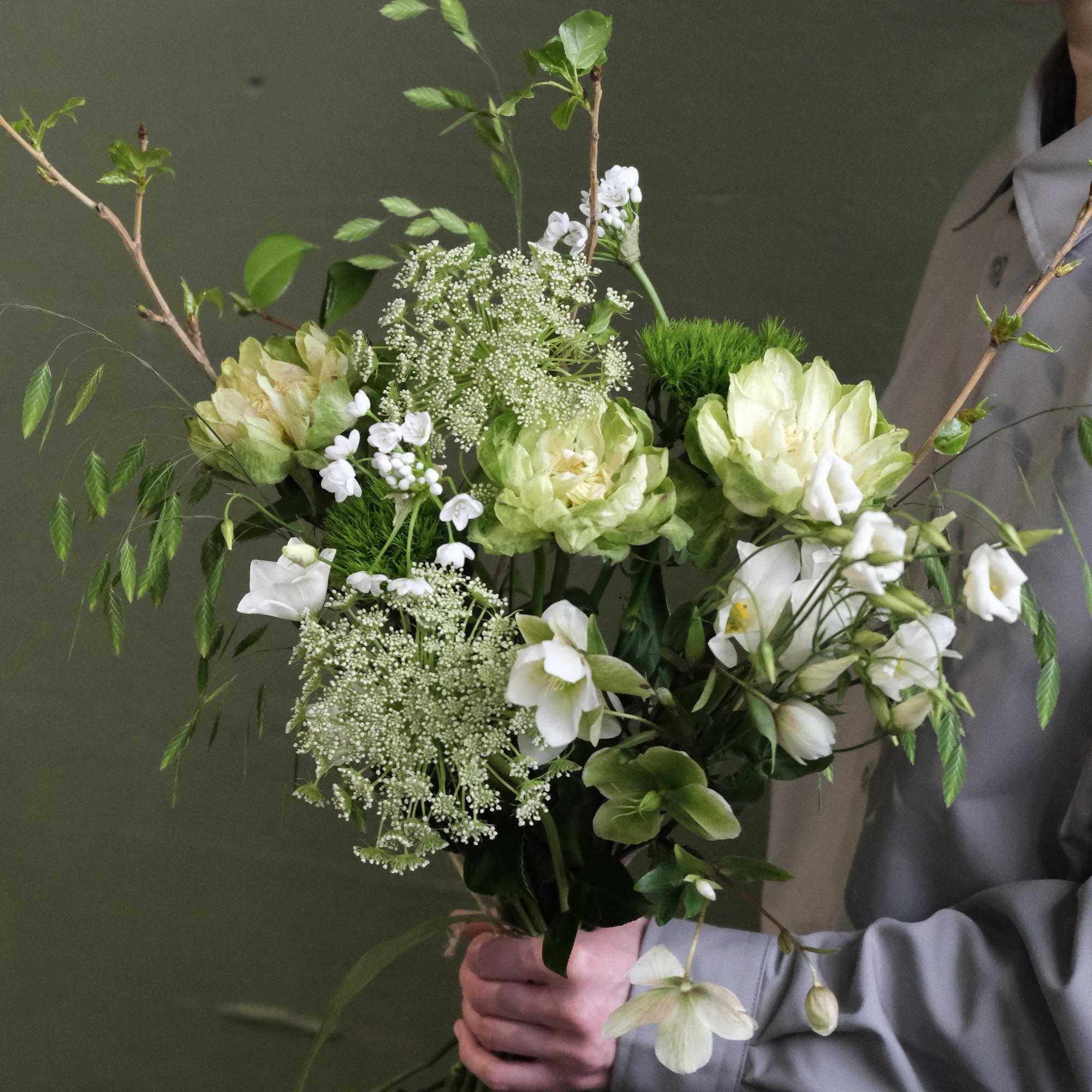 Розы-капустки, зонтики и травы