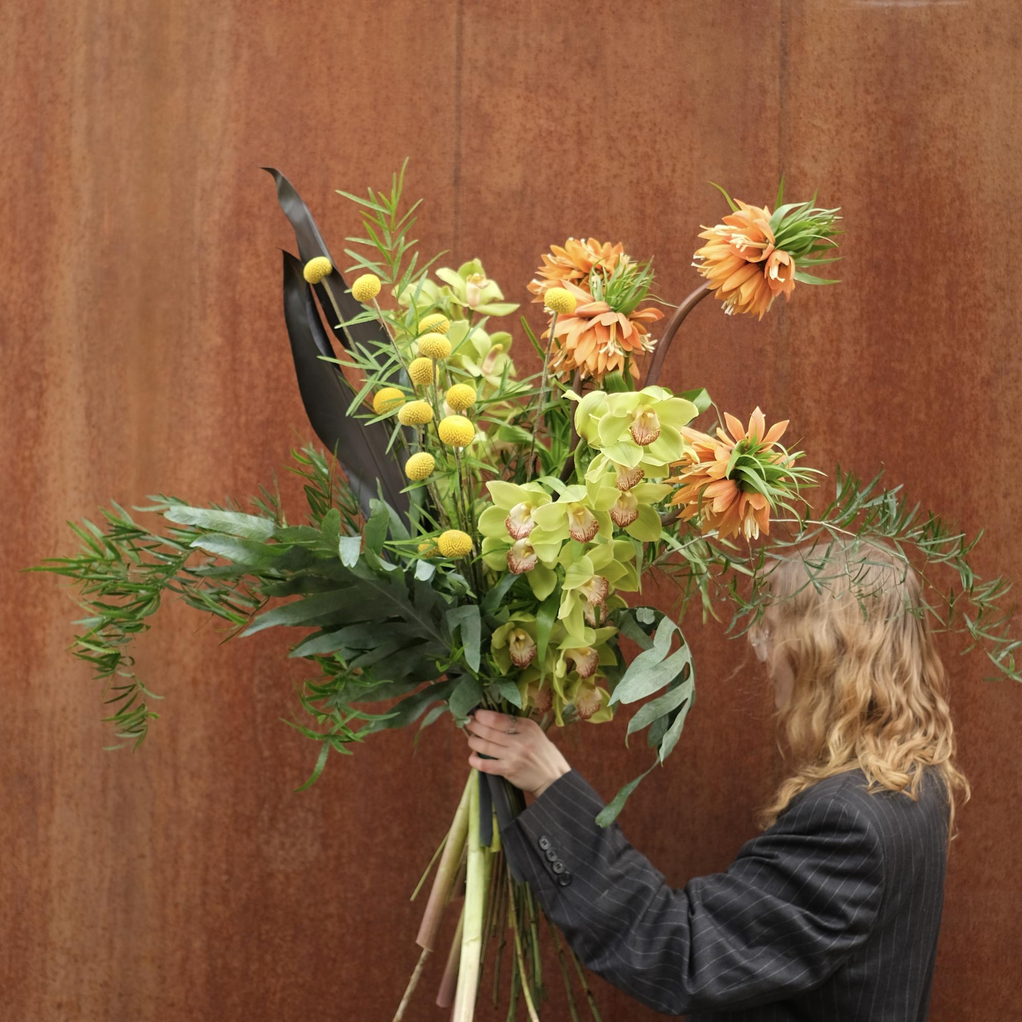 Рябчики, орхидея, папоротник и спаржа