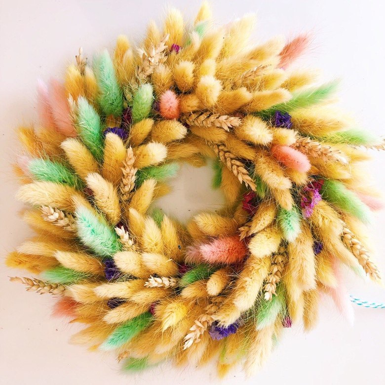 венок из сухоцветов