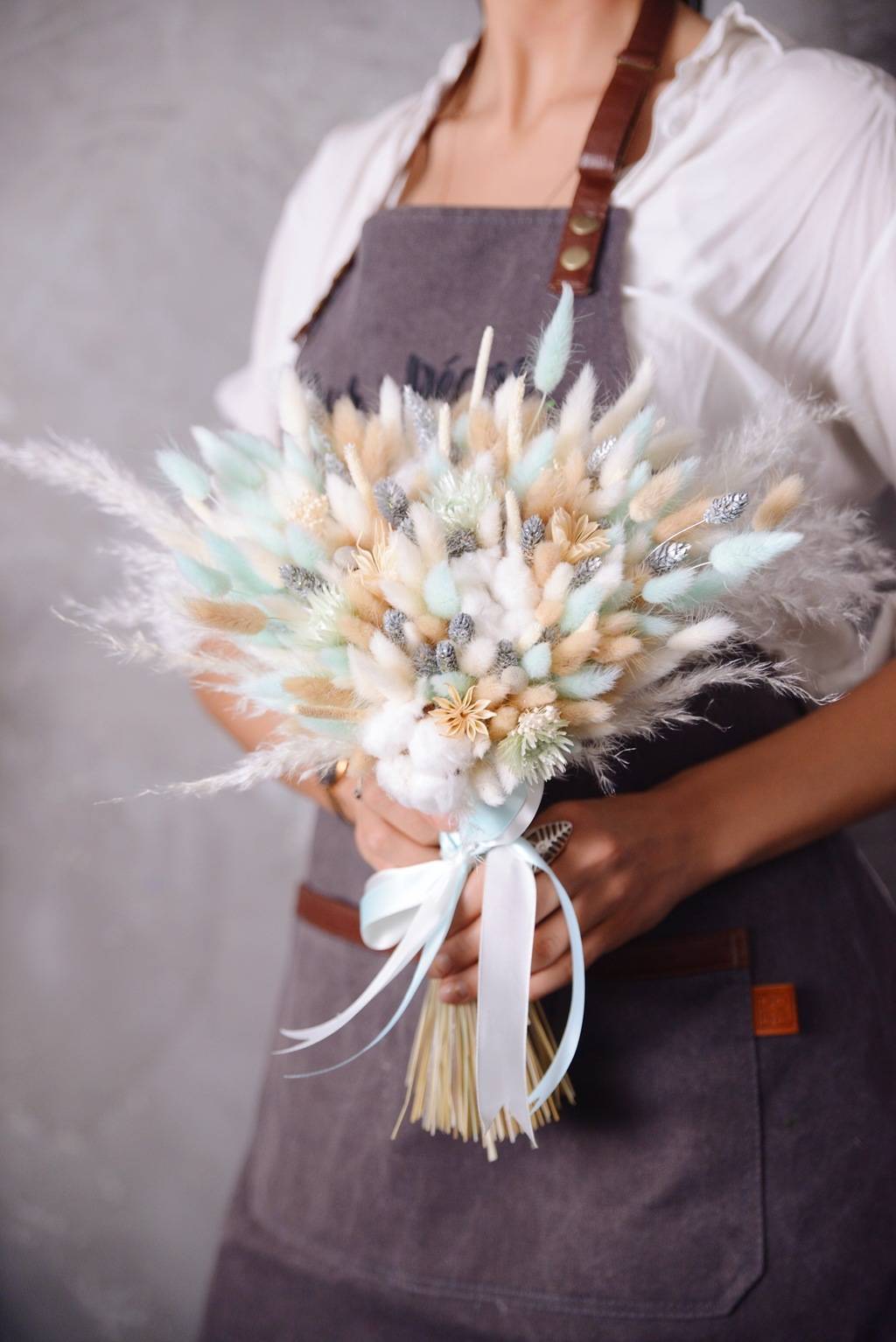 букет из сухоцветов лавандовый замок