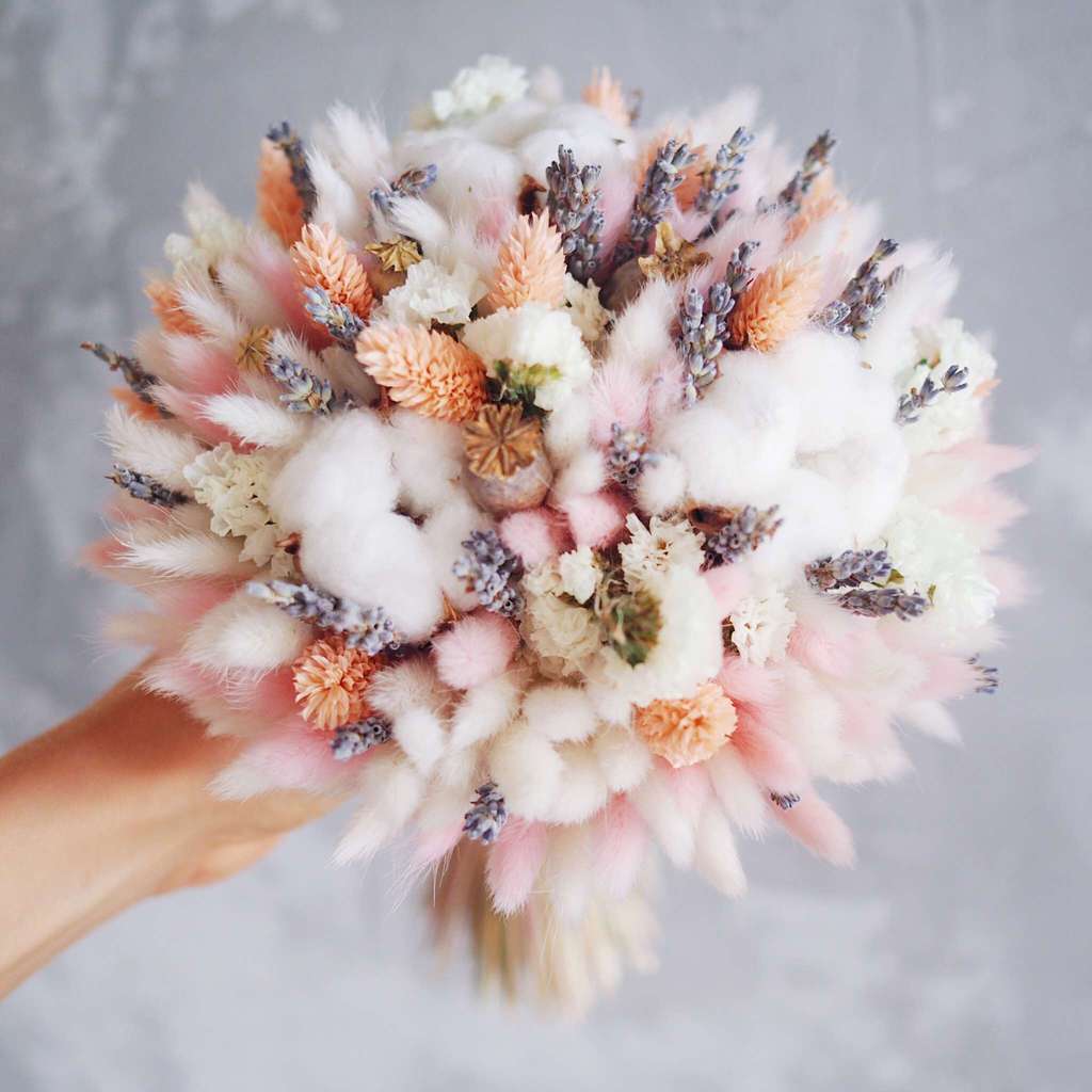 свадебный букет из сухоцветов lafleurdecor.ru