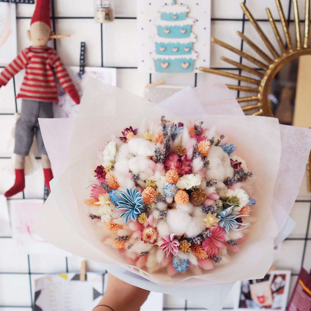 букет из сухоцветов с хлопком lafleurdecor.ru